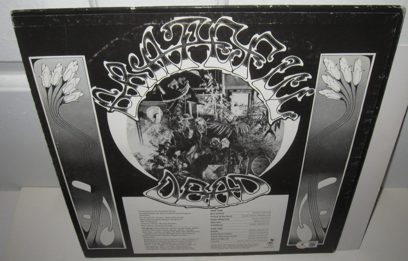 GRATEFUL DEAD SIGNED AMERICAN BEAUTY ALBUM BOB WEIR AUTOGRAPH BECKETT LOA X3, изображение 5