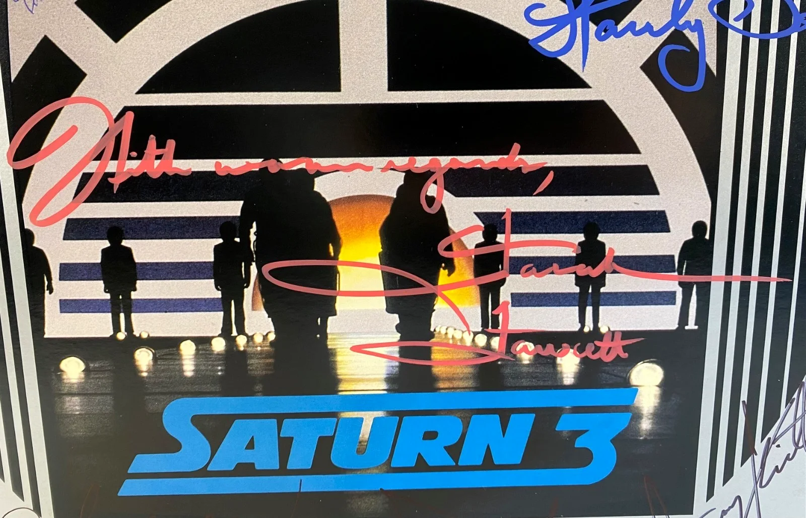 Cast — 1980 Saturn 3 LD Movie Cast Signed By 6 Farah Fawcett Kirk Douglas Harvey Keitel, изображение 2