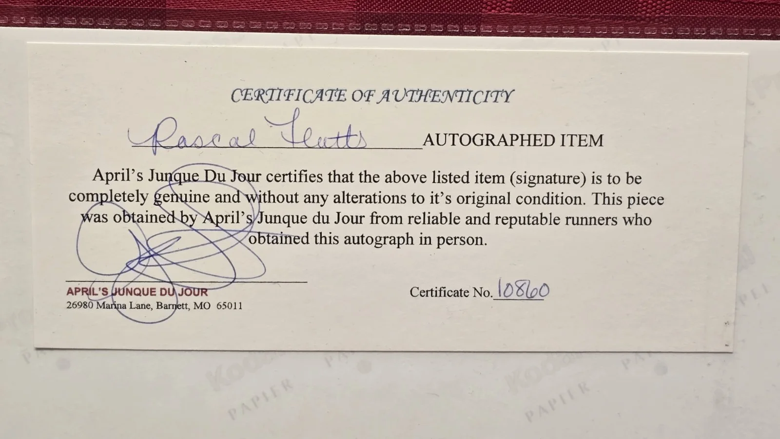 Rascal Flatts Signed Photo Autographed w/ COA April’s Junque du Jour, image 5