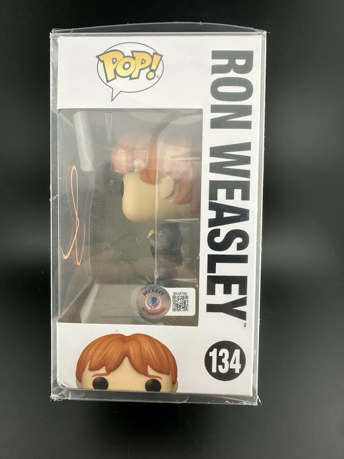 Rupert Grint — Rupert Grint Signed Ron Weasley Funko Pop Harry Potter 134 Autograph Beckett COA, image 4