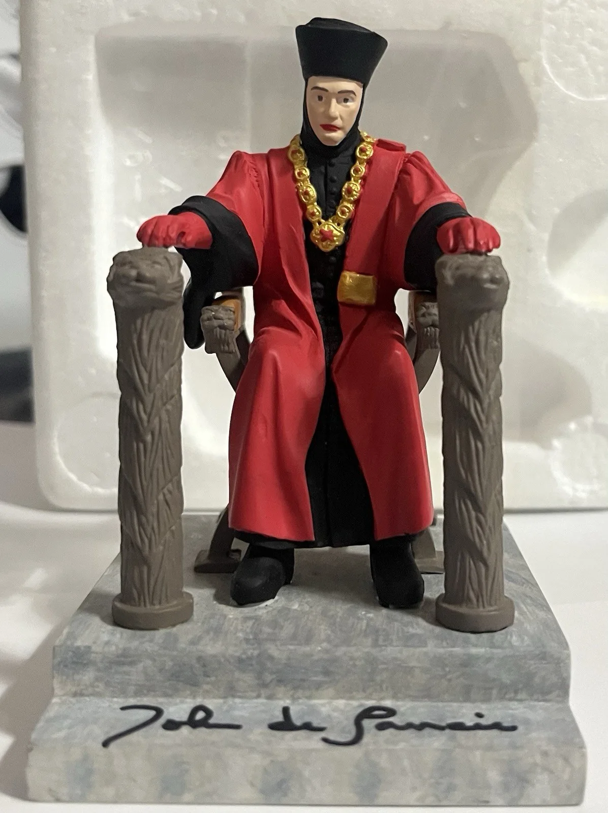 John De Lancie — John de Lancie Autographed Hand Signed Star Trek TNG 1996 Miniature "Q" JSA COA
