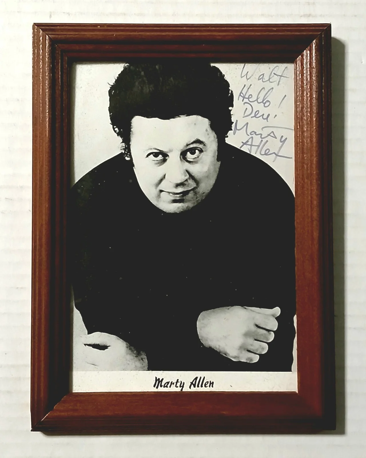 Marty Allen — Late Comedian Marty Allen Signed Inscribed 8 X 6 Photo Hollywood Squares Alum