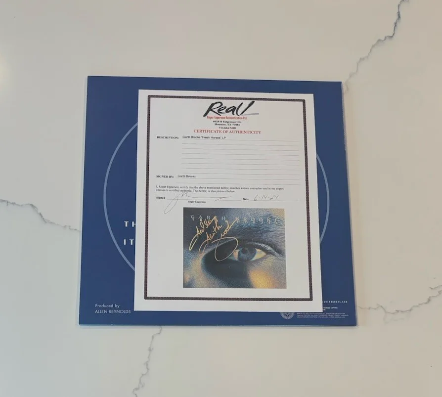 Garth Brooks Country Autographed Signed Fresh Horses Vinyl EPPERSON, image 2
