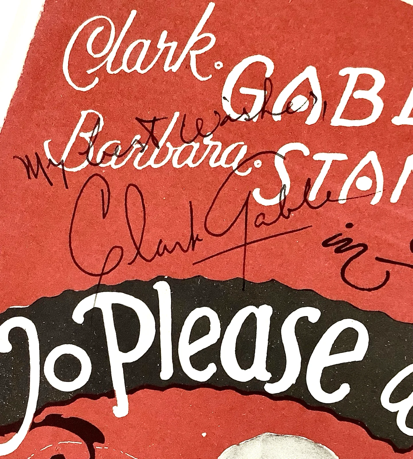 Cast — 1950 To Please A Lady Movie Cast Signed Clark Gable Barbara Stanwyck Ferde Grofe, image 2