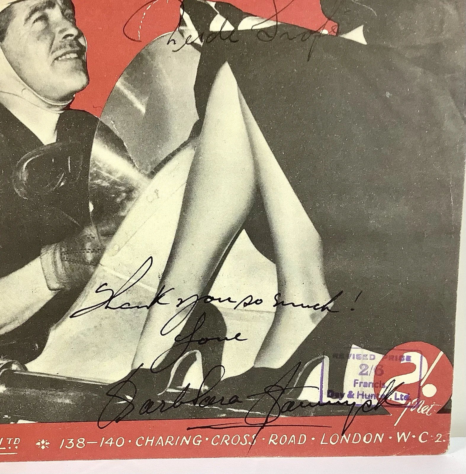 Cast — 1950 To Please A Lady Movie Cast Signed Clark Gable Barbara Stanwyck Ferde Grofe, image 3