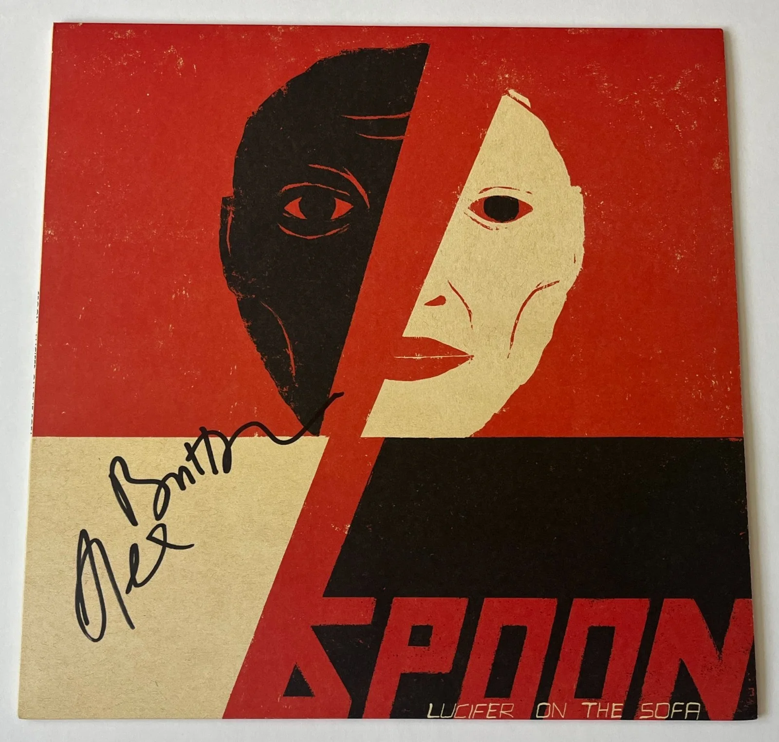 BRITT DANIEL SIGNED SPOON LUCIFER ON THE SOFA VINYL w/EXACT PROOF & BECKETT COA, image 2
