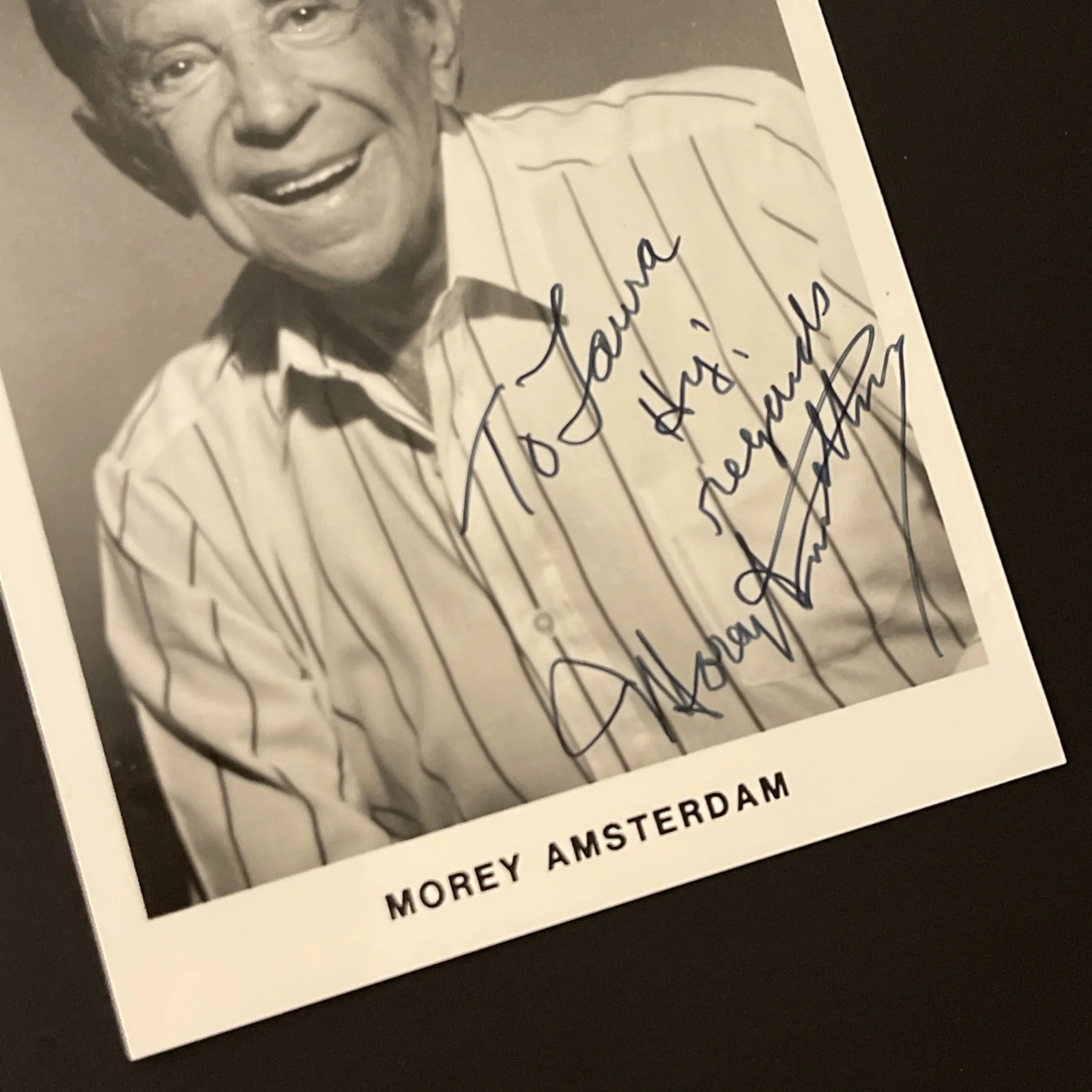 MOREY AMSTERDAM: Hand Signed Celebrity Photo 5 x 7”/ KSK, image 4