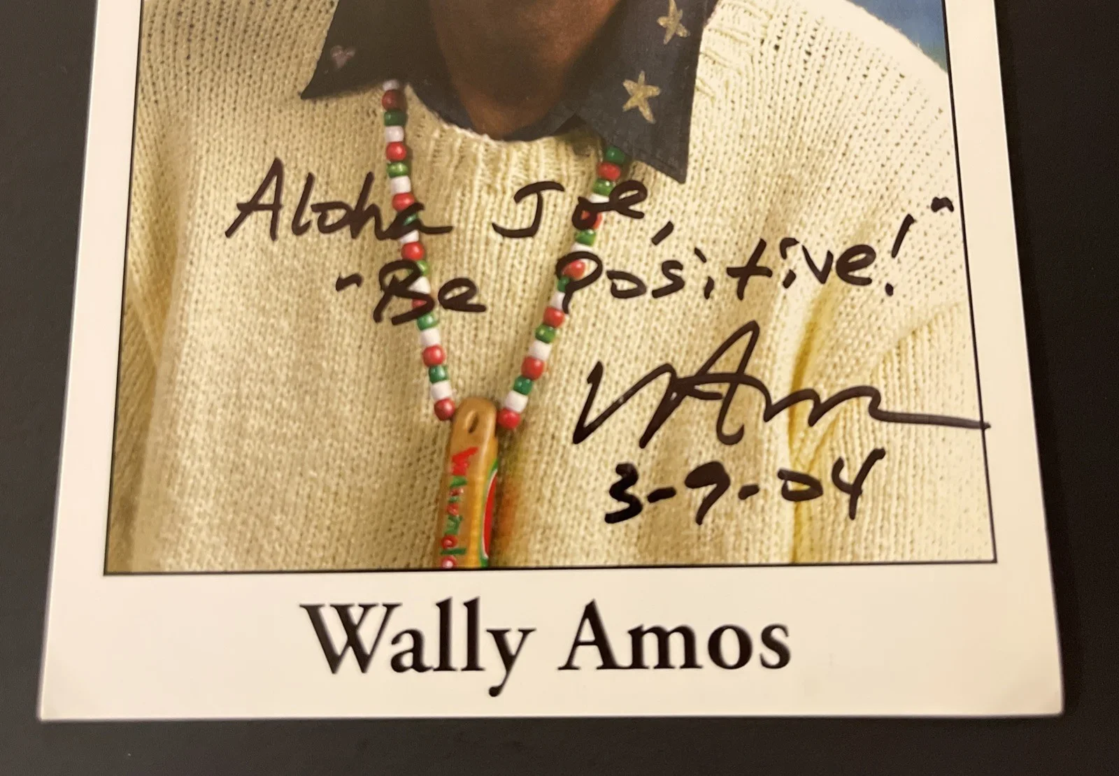 WALLY AMOS: Hand Signed Celebrity Photo 5 x 7”/ KSK, image 2