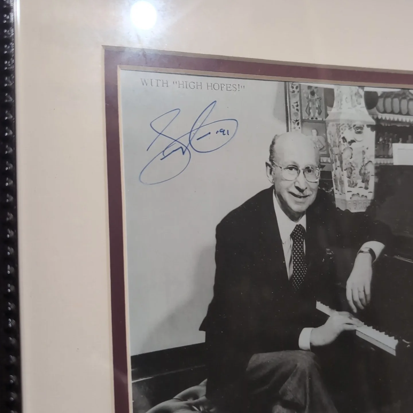 Vintage Framed And Signed Sammy Cahn Photograph, image 2