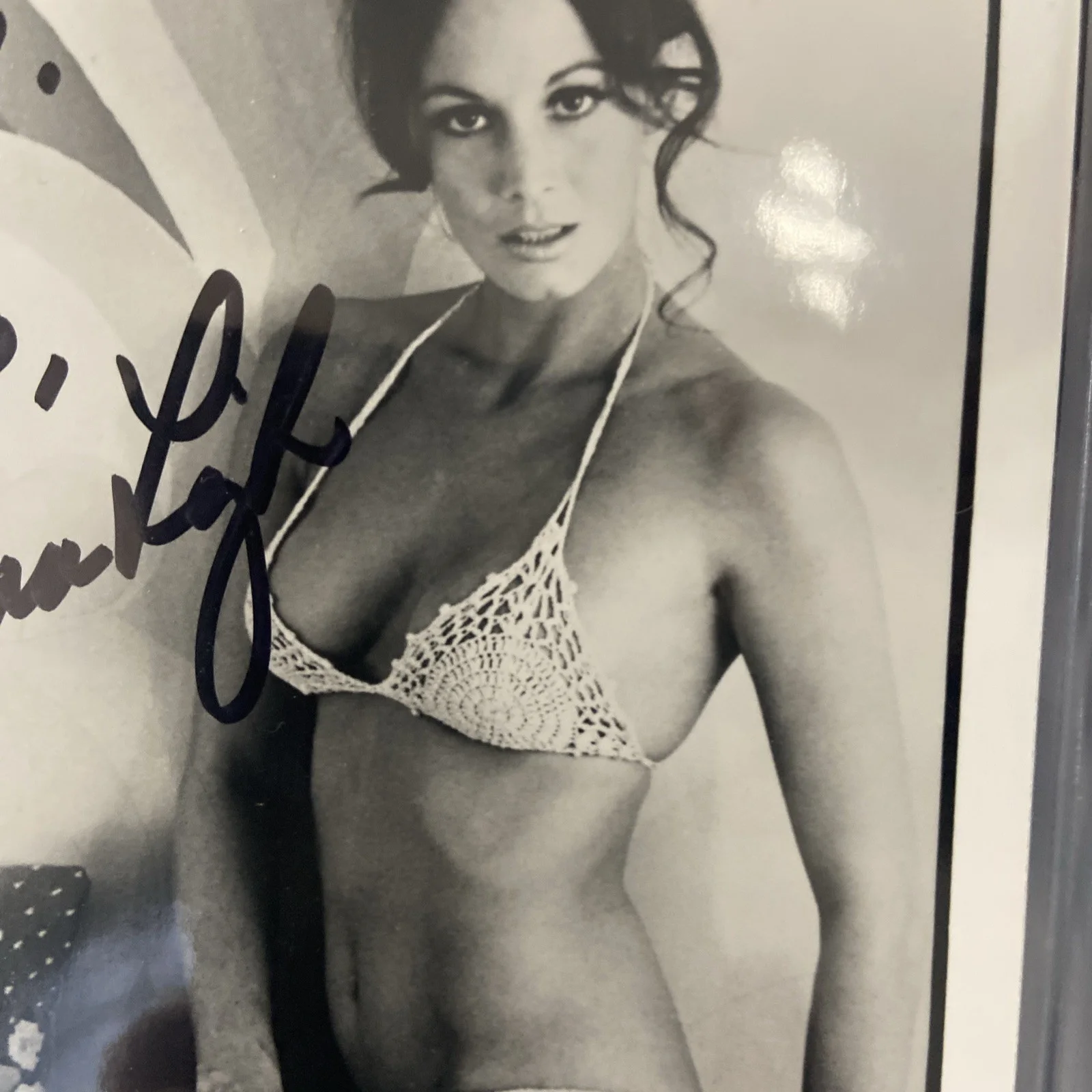 Barbara Leigh — Barbara Leigh Signed Autographed Photo B&W 6" x 4" Promo Vampirella actress, изображение 3
