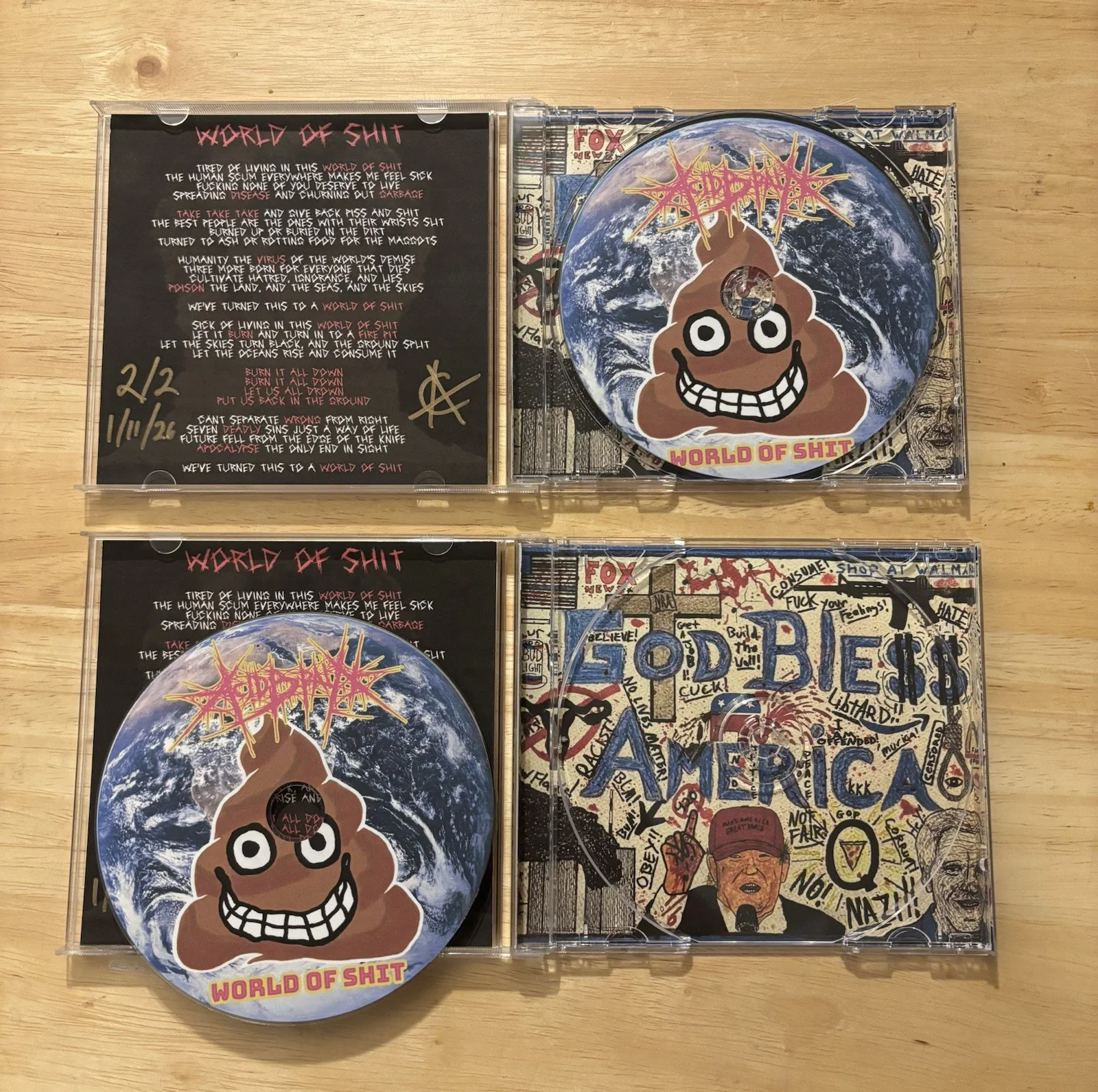 AcidBrain World of Sh*t Official CD Single Signed Numbered Limited 2 Copies RARE, image 4
