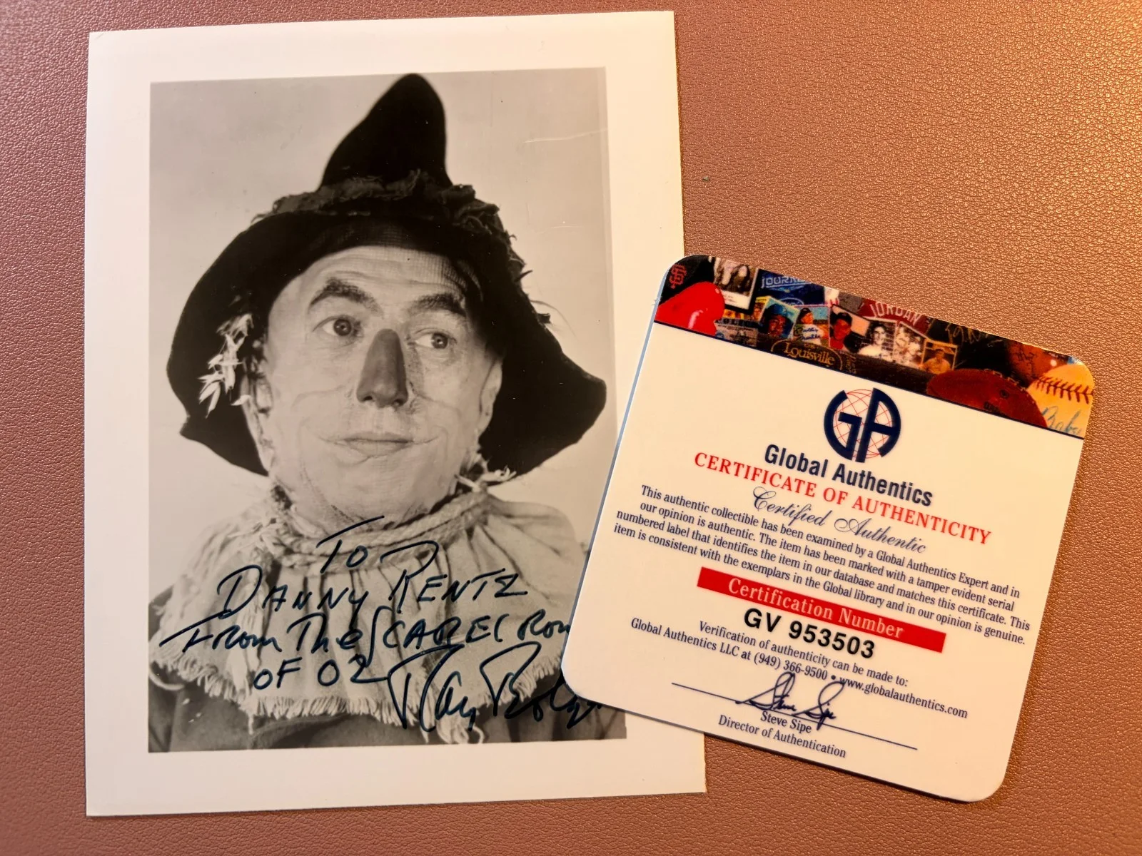 RAY BOLGER — RAY BOLGER Signed•3.5x5 *Wizard of Oz*•Global Authentic COA•Beckett Digital Pass, изображение 2