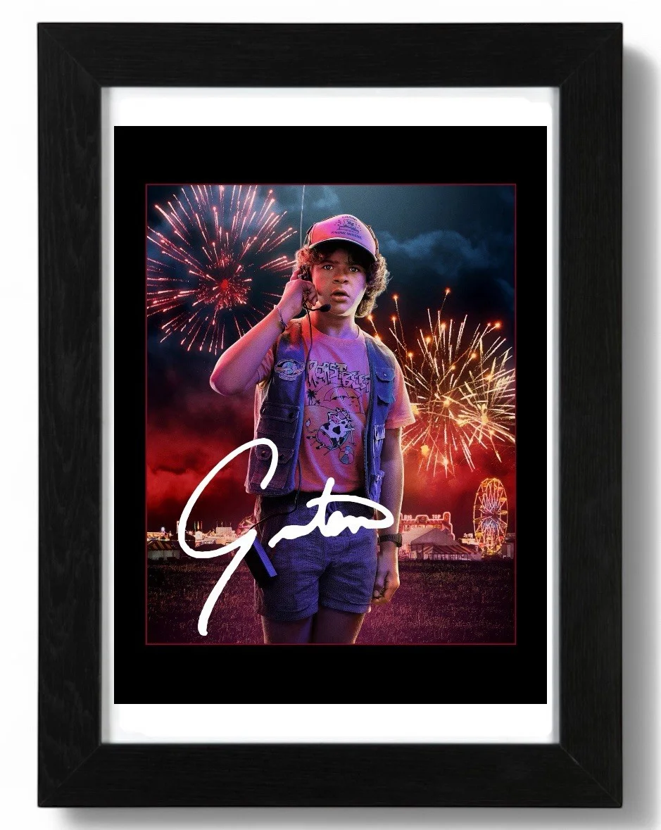 Gaten Matarazzo Signed Autograph PHOTO Pre Print 6x4/A4/ Framed Stranger Things, изображение 2