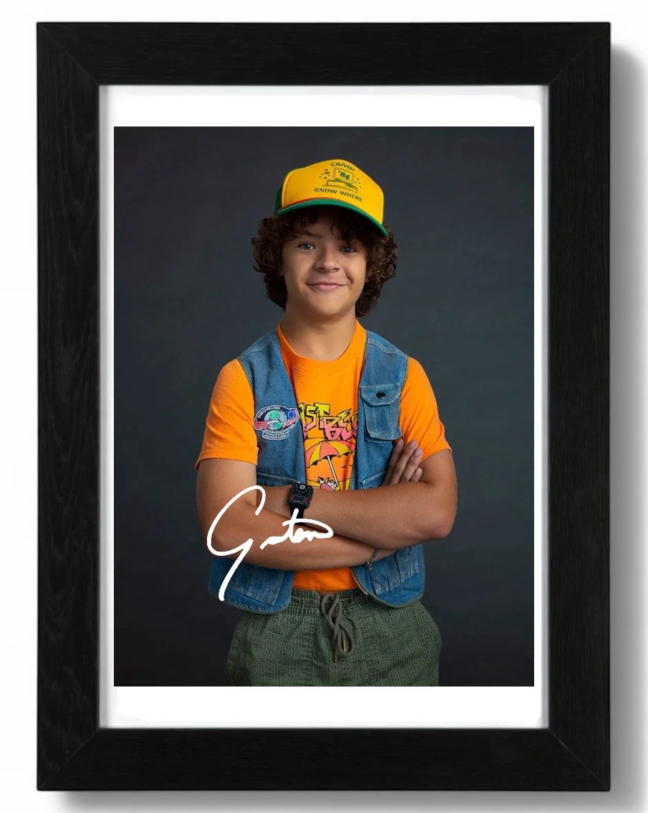 Gaten Matarazzo Signed Autograph PHOTO Pre Print 6x4/A4/ Framed Stranger Things, image 2