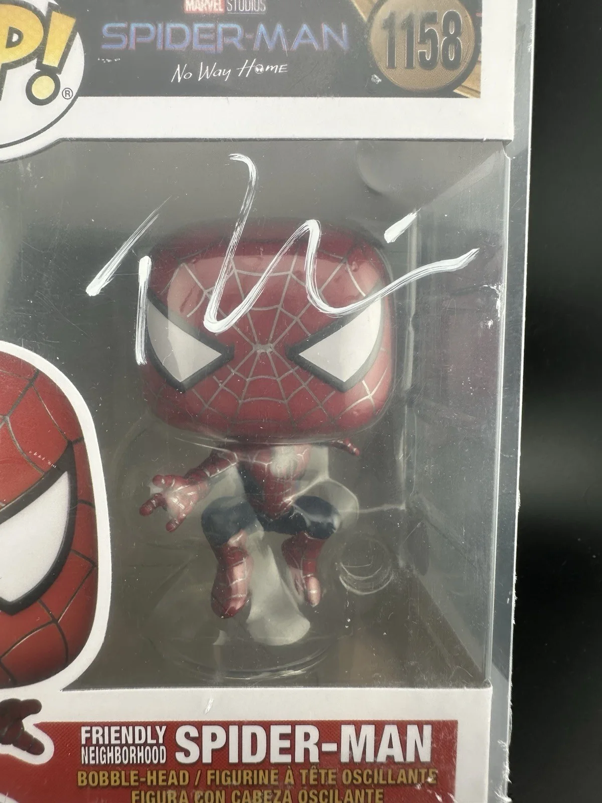 Tobey Maguire — Tobey Maguire Signed Funko Pop Spider-Man No Way Home 1158 Autograph Beckett COA, изображение 2