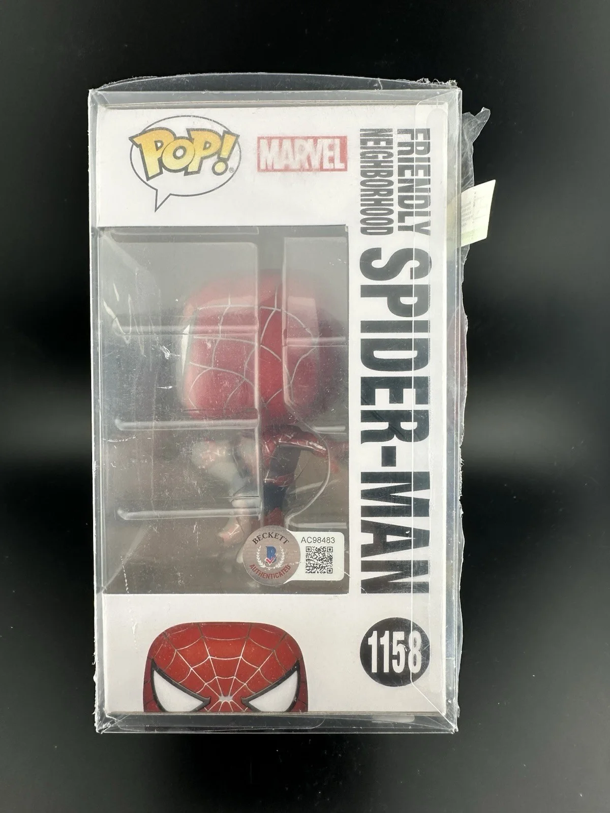 Tobey Maguire — Tobey Maguire Signed Funko Pop Spider-Man No Way Home 1158 Autograph Beckett COA, изображение 4