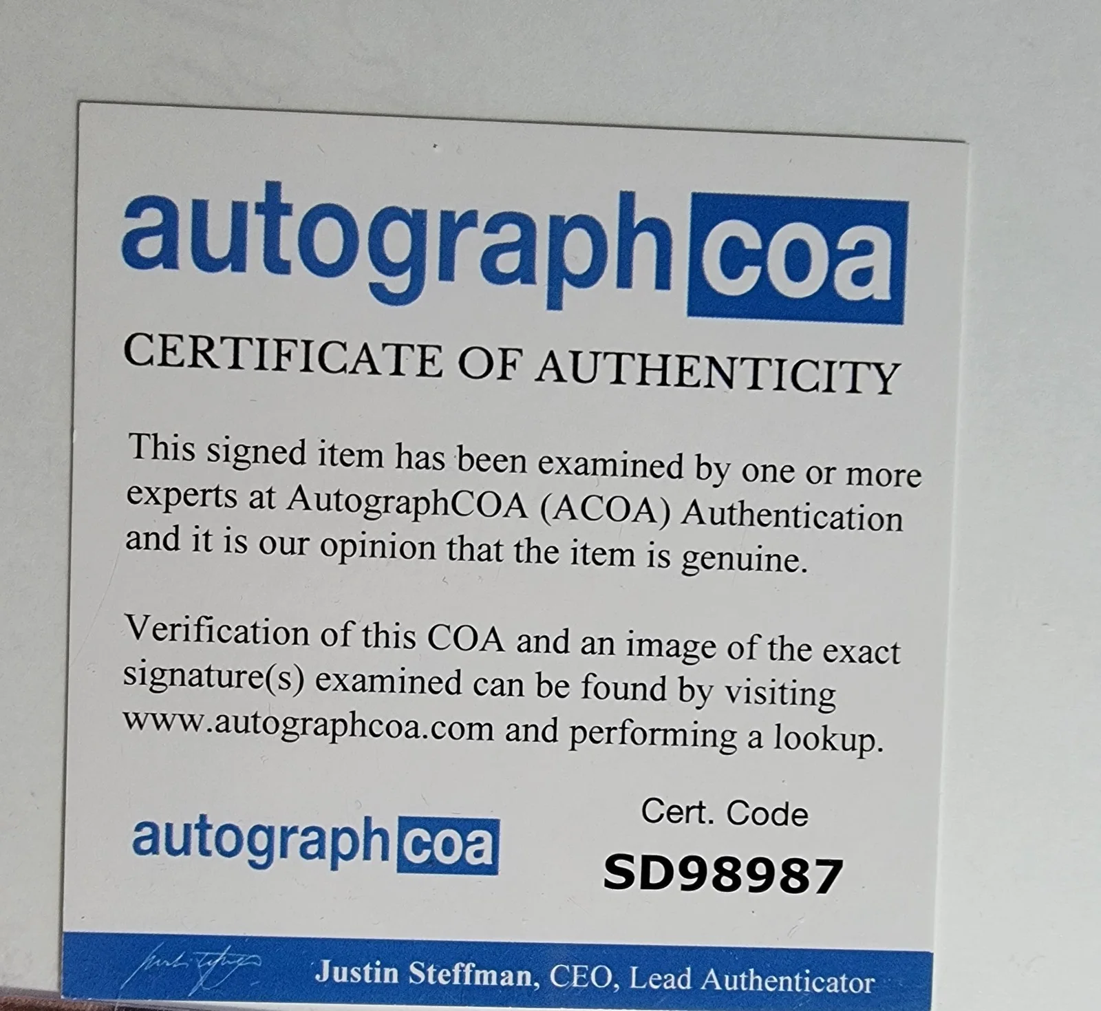 Robert Duvall — Robert Duvall Authentic Signed 8x10 Photo W/ ACOA Open Range, image 2