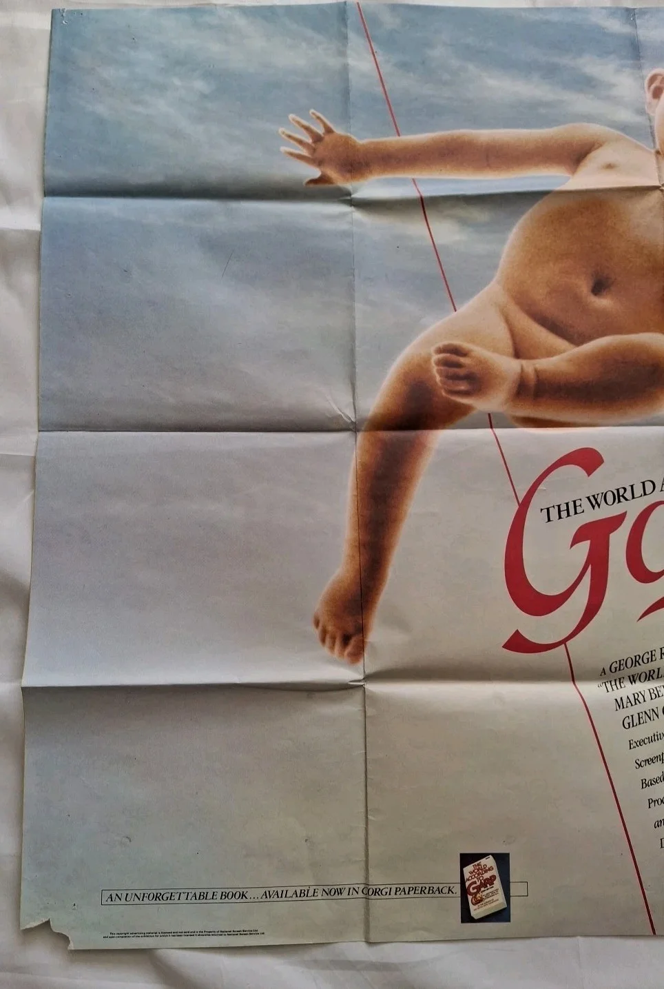 The World According to Garp - Original Folded Quad Film Poster Robin Williams, изображение 2