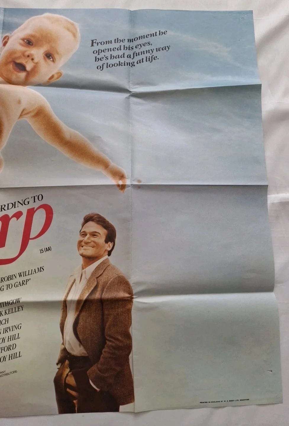 The World According to Garp - Original Folded Quad Film Poster Robin Williams, изображение 4