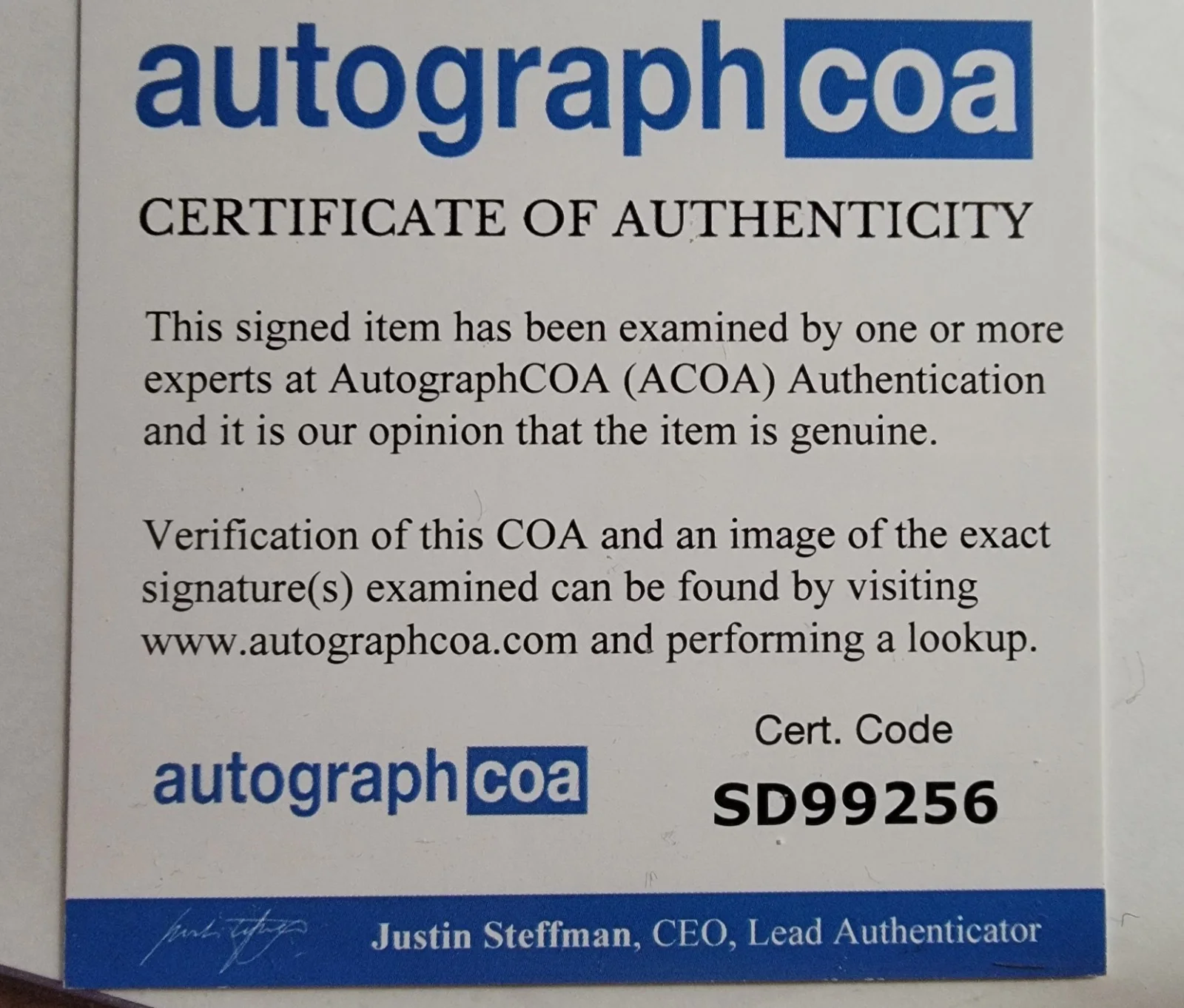 Robert Duvall — Robert Duvall Authentic Signed 8x10 Photo W/ ACOA Open Range, image 2