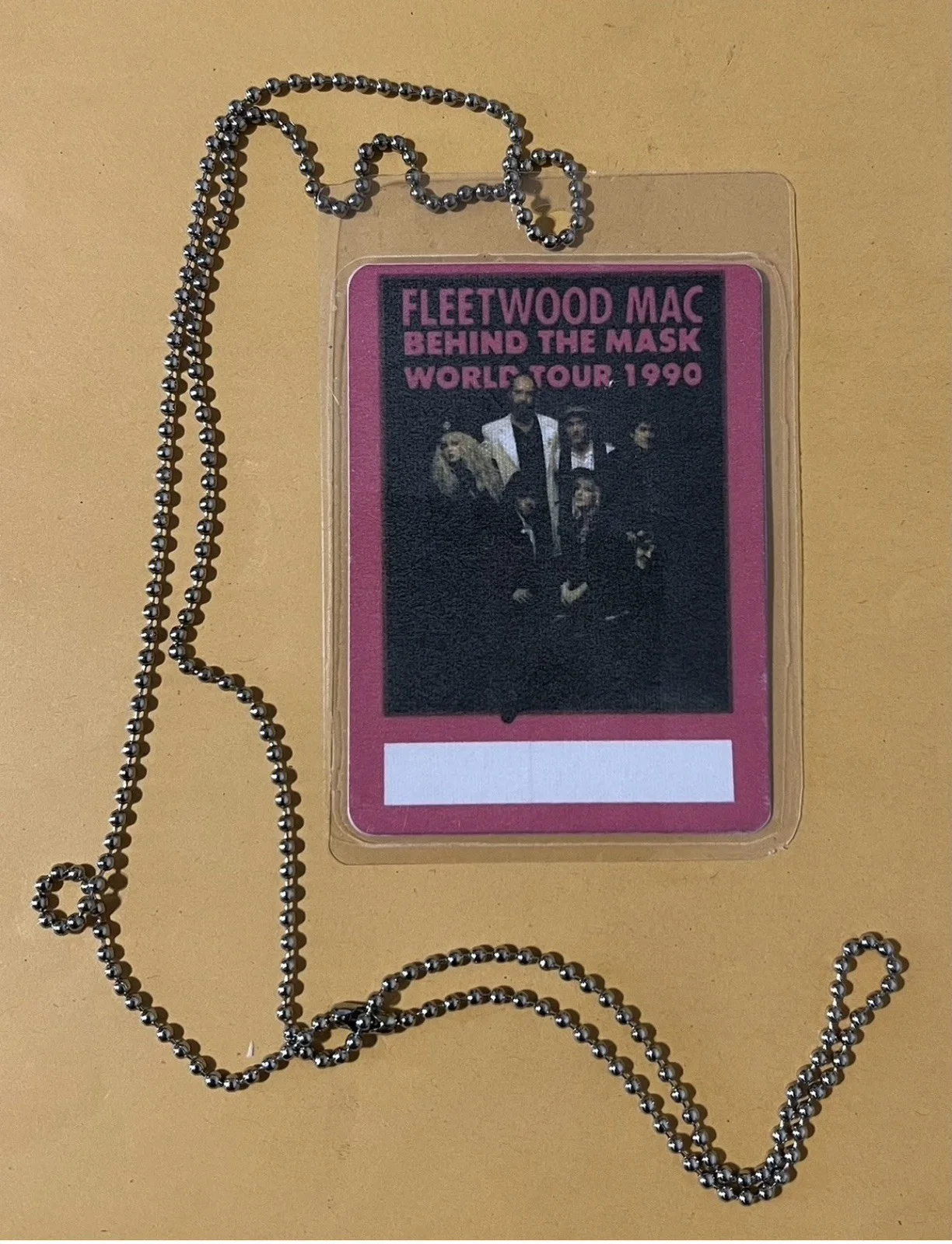 Fleetwood Mac Back Stage Concert Pass From 1990 Stevie Nicks, image 2