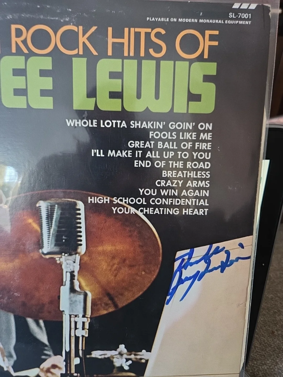 Jerry Lee Lewis Signed, Beckett Certified LP with COA, image 2