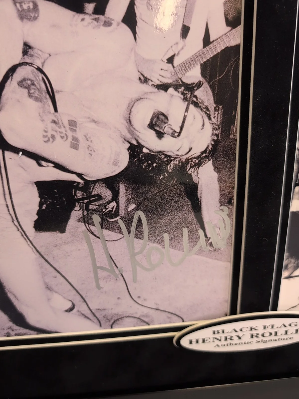 Henry Rollins Signed BLACK FLAG 8x10 Photo CUSTOM FRAME JSA COA autograph, image 3