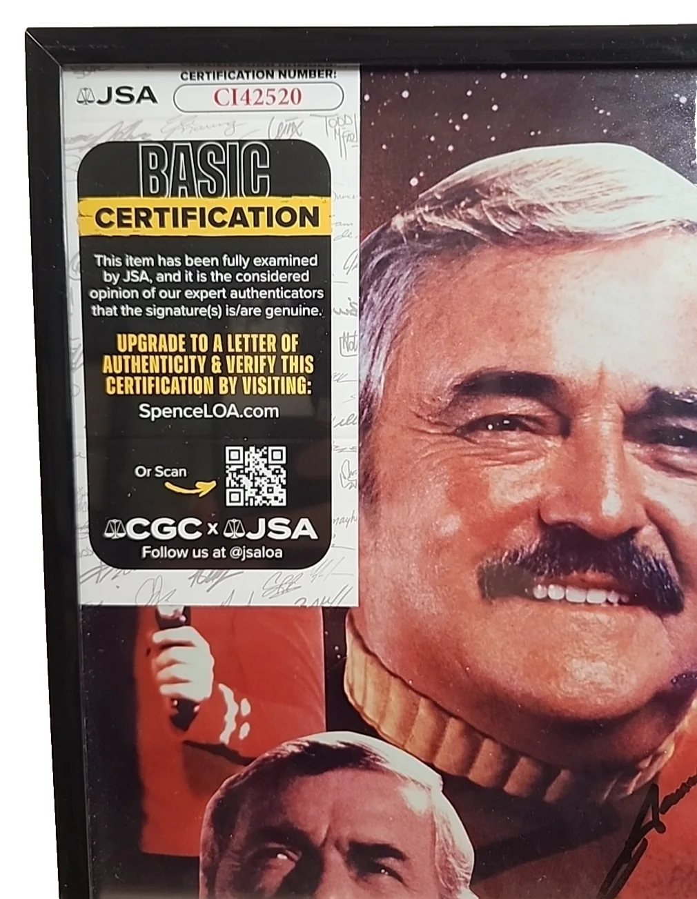 James Doohan — James Doohan Signed Star Trek 8x10 Photo JSA COA Framed Autograph, image 4