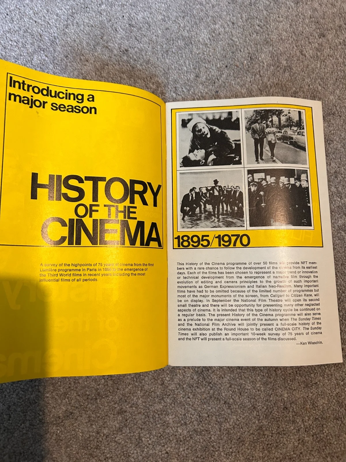 NF.T Programme 1970 History of Cinema Andy Warhol Yoko Ono Ken Loach BFI Booklet, изображение 3