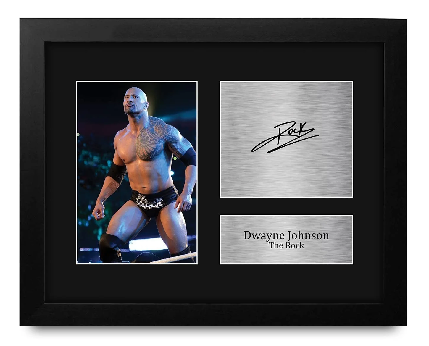 Framed Dwayne Johnson The Rock Autographed Photo - WWE WWF Memorabilia Gift, изображение 2