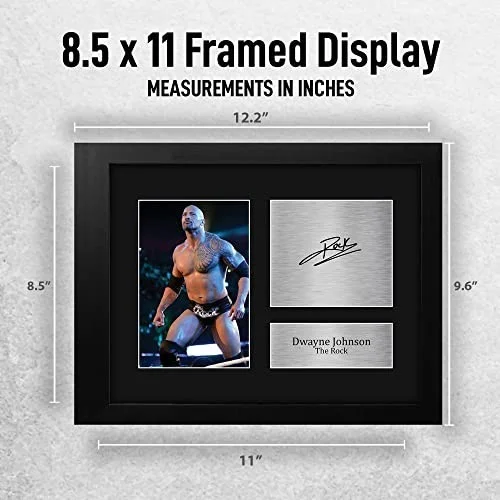 Framed Dwayne Johnson The Rock Autographed Photo - WWE WWF Memorabilia Gift, изображение 3