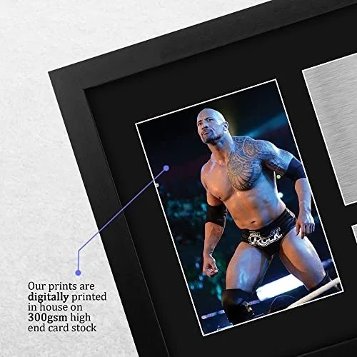 Framed Dwayne Johnson The Rock Autographed Photo - WWE WWF Memorabilia Gift, изображение 5