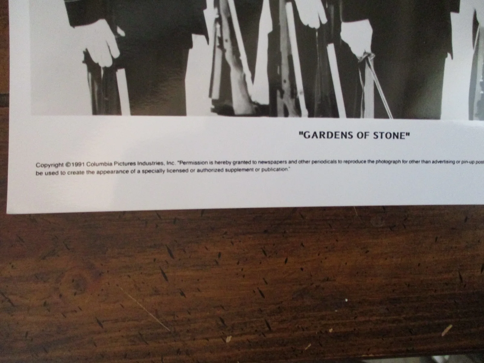 James Caan("GARDENS OF STONE")1991 10 x 8 Glossy Black and White Press Photo, изображение 2