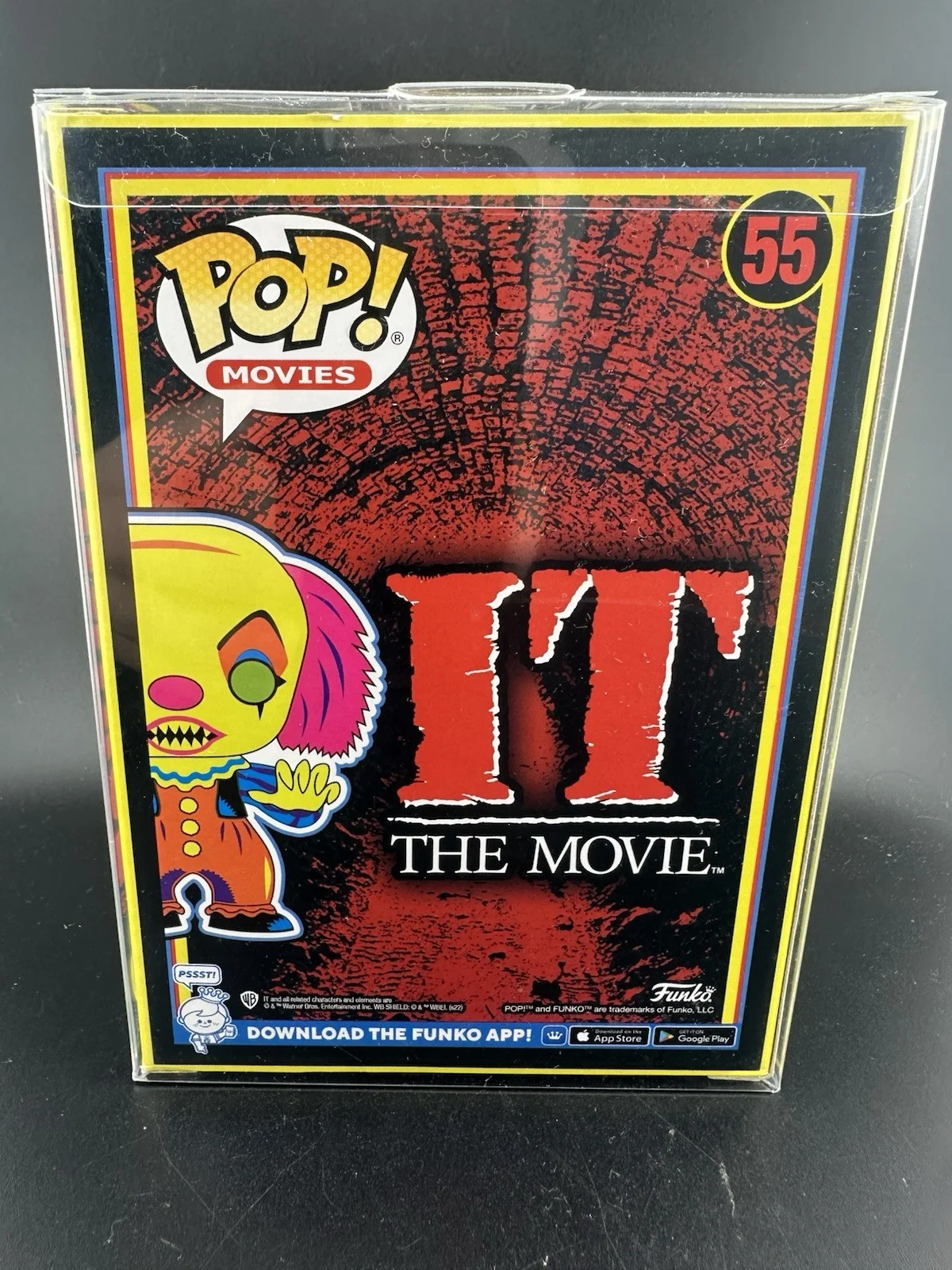 Tim Curry — Tim Curry signed Pennywise IT Blacklight Funko Pop! 55 autograph TIM CURRYS CERT, image 4