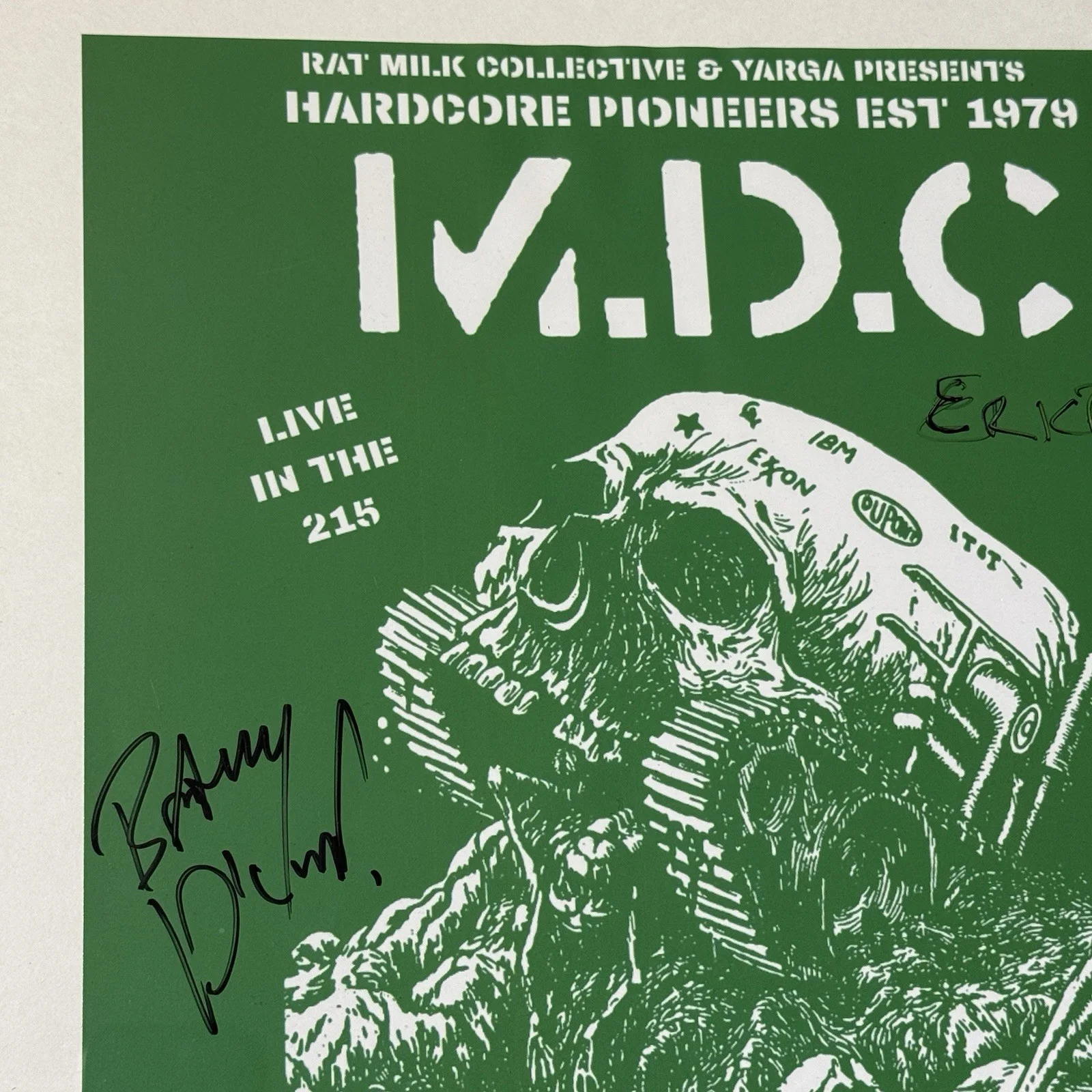 MDC Autographed 11x14” Gig Poster Philly 11/11/2025 Millions Of Dead Cops Punk, изображение 3