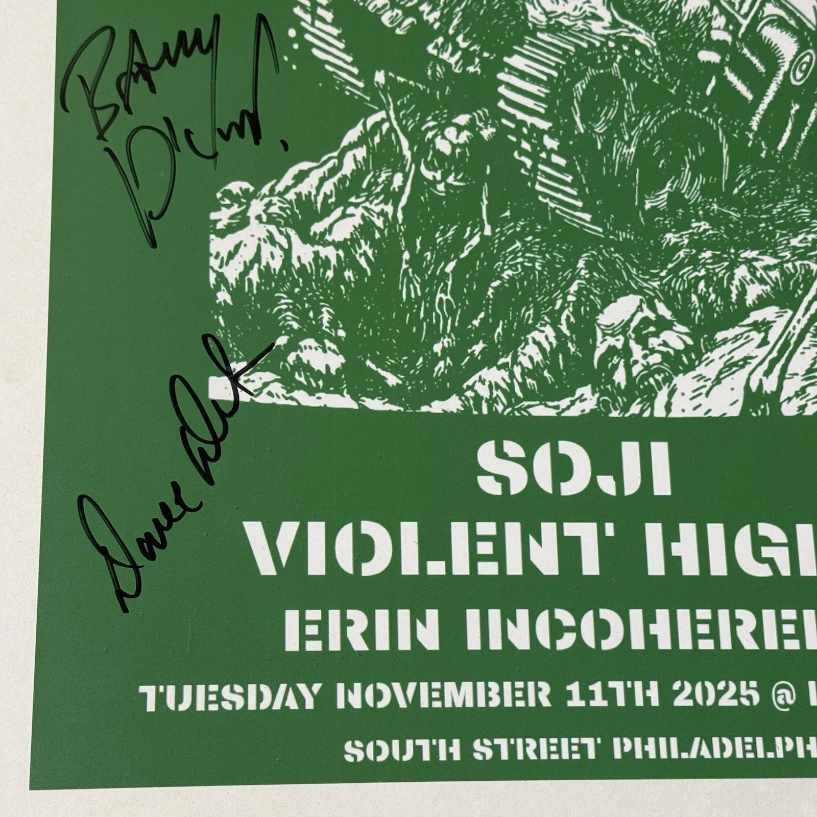 MDC Autographed 11x14” Gig Poster Philly 11/11/2025 Millions Of Dead Cops Punk, изображение 4