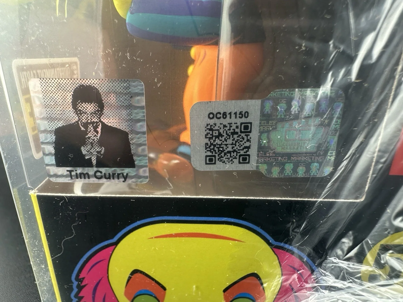Tim Curry — Tim Curry signed Pennywise IT Blacklight Funko Pop! 55 autograph TIM CURRYS CERT, image 4