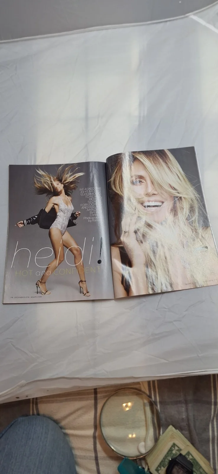 Heidi Klum — HEIDI KLUM Shape Magazine Hugs and Kisses Photos inside articles Dec 2016 SIGNED, image 3