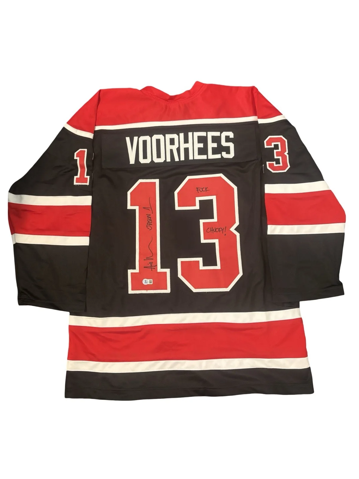 Ari Lehman — Ari Lehman Signed Jason Voorhees Hockey Jersey Friday The 13th Beckett COA, изображение 2