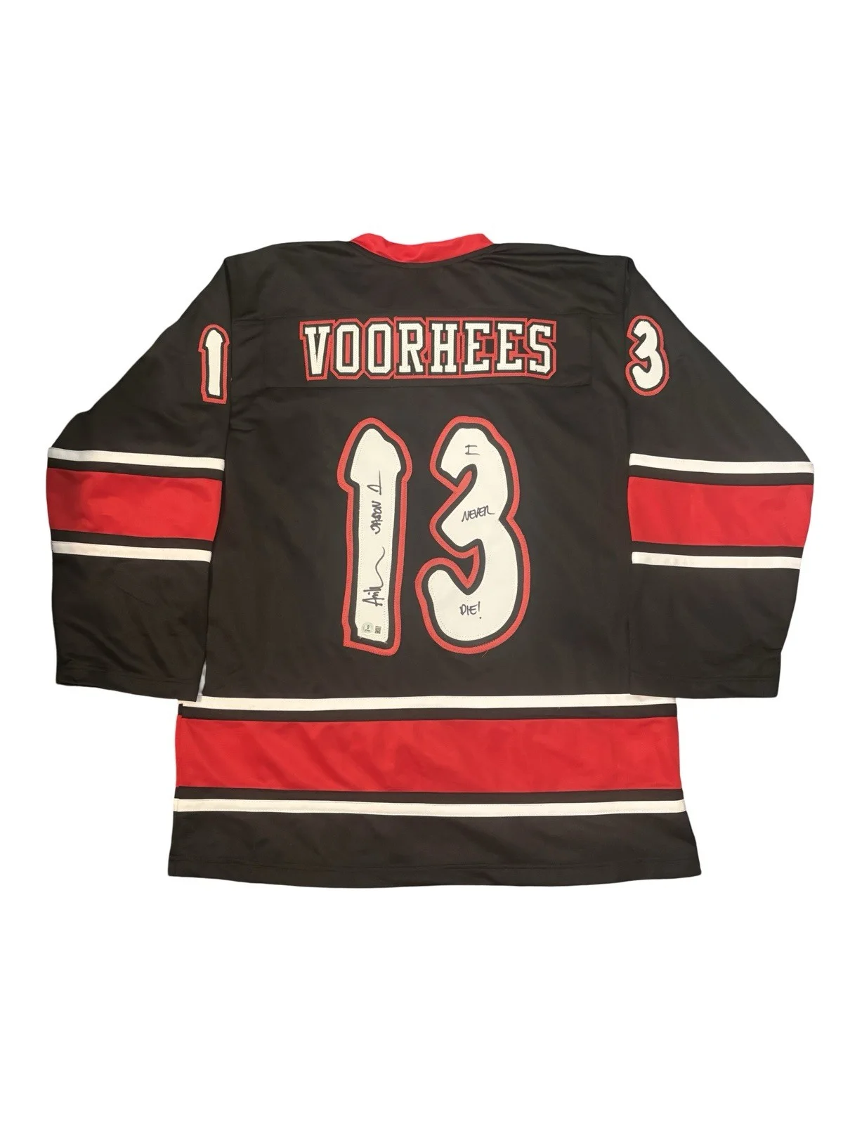 Ari Lehman — Ari Lehman Signed Jason Voorhees Hockey Jersey Friday The 13th w/ COA Beckett, изображение 2