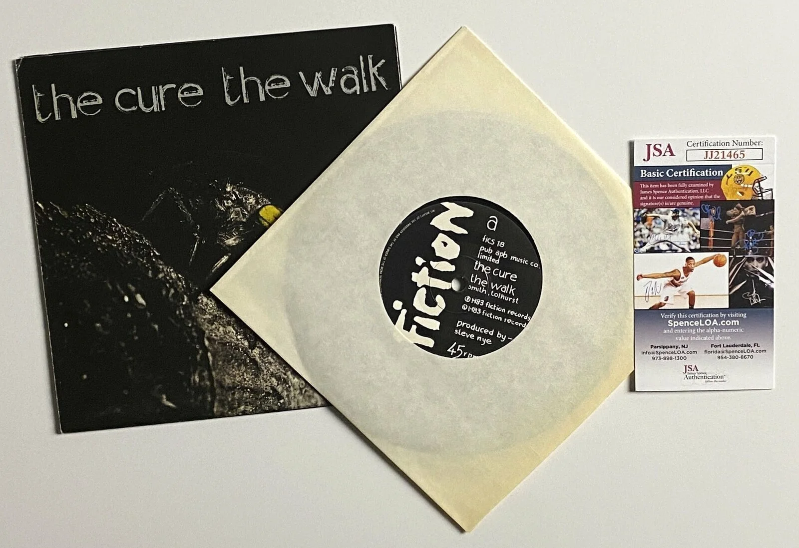 The Cure Signed Robert Smith Lol 7 " Vinyl The Walk JSA, image 2