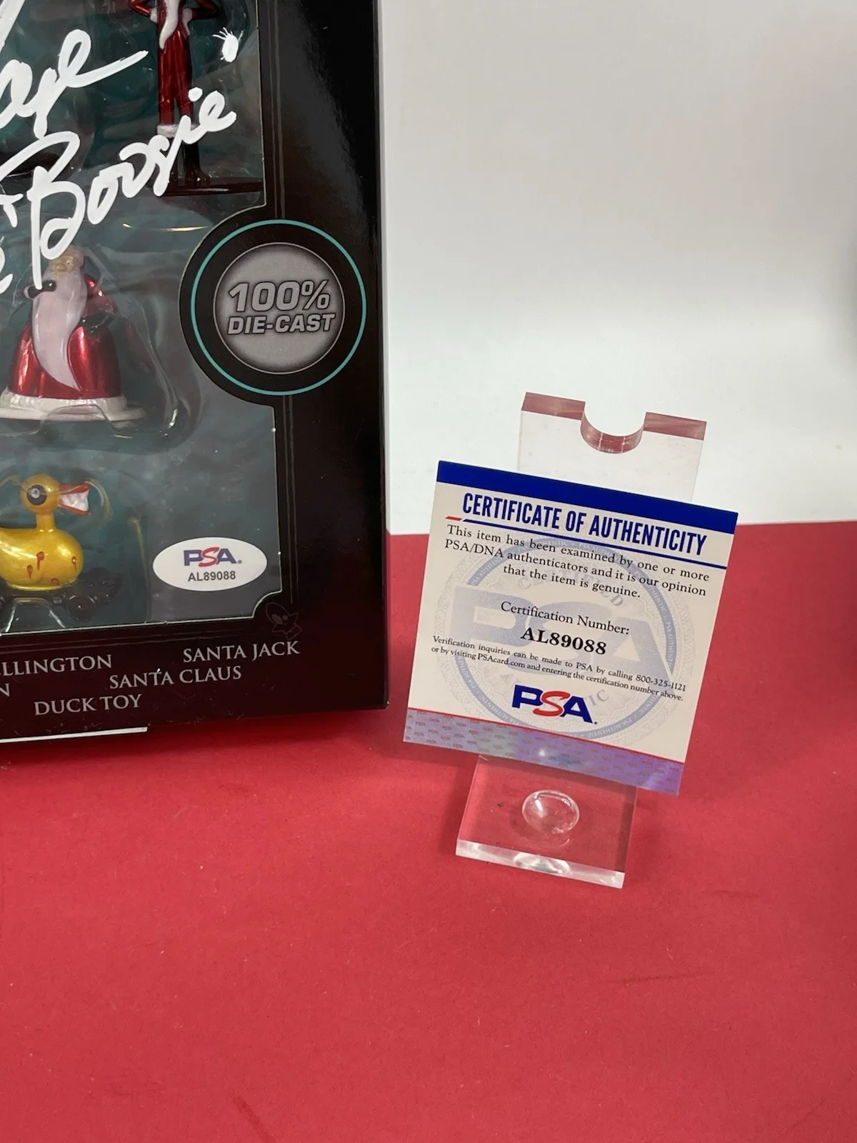 Chris Sarandon, Ken Paige — NBC Jack Skellington & Oogie Boogie Figure Set Signed By Paige & Sarandon PSA, image 5