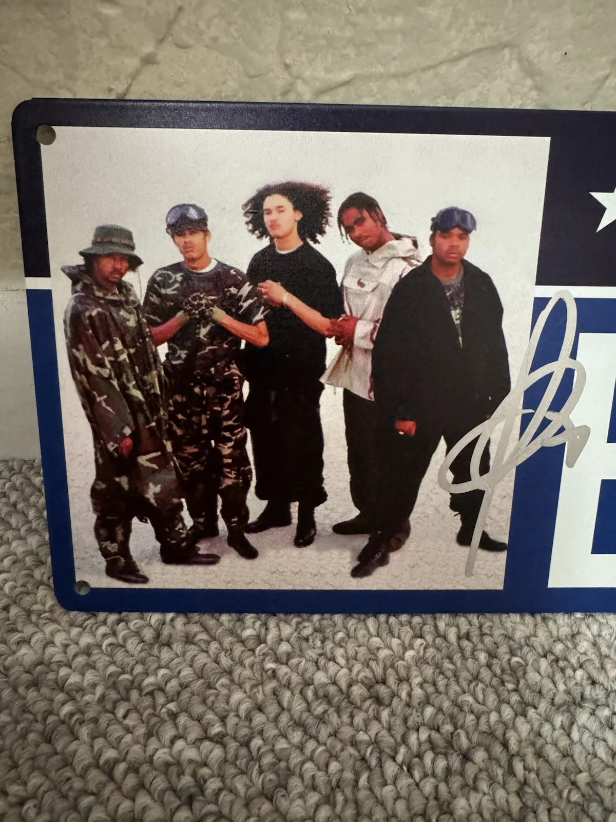 Bone Thugs N Harmony Signed Auto East 1999 Street Sign Psa All 5 Bizzy Layzie, image 2