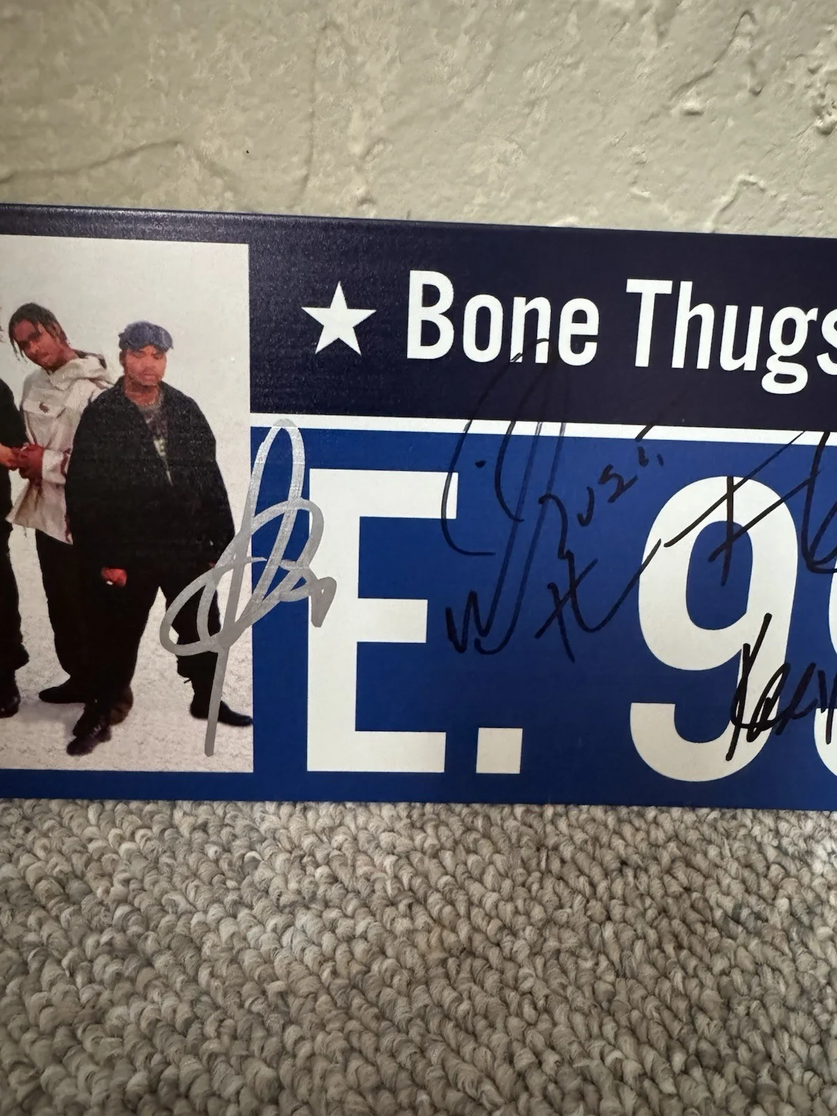 Bone Thugs N Harmony Signed Auto East 1999 Street Sign Psa All 5 Bizzy Layzie, image 3