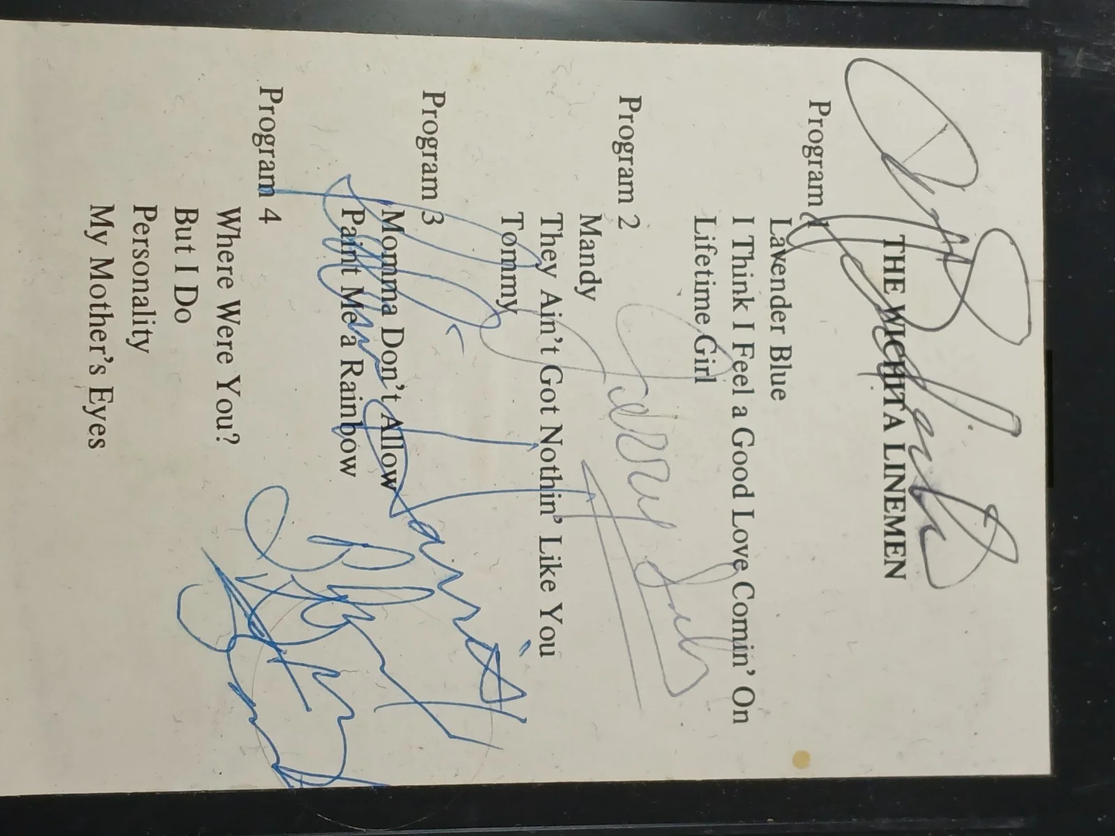Rare Vintage THE WICHITA LINEMEN COUNTRY MUSIC GROUP AUTOGRAPHED 8 TRACK SIGNED, изображение 5