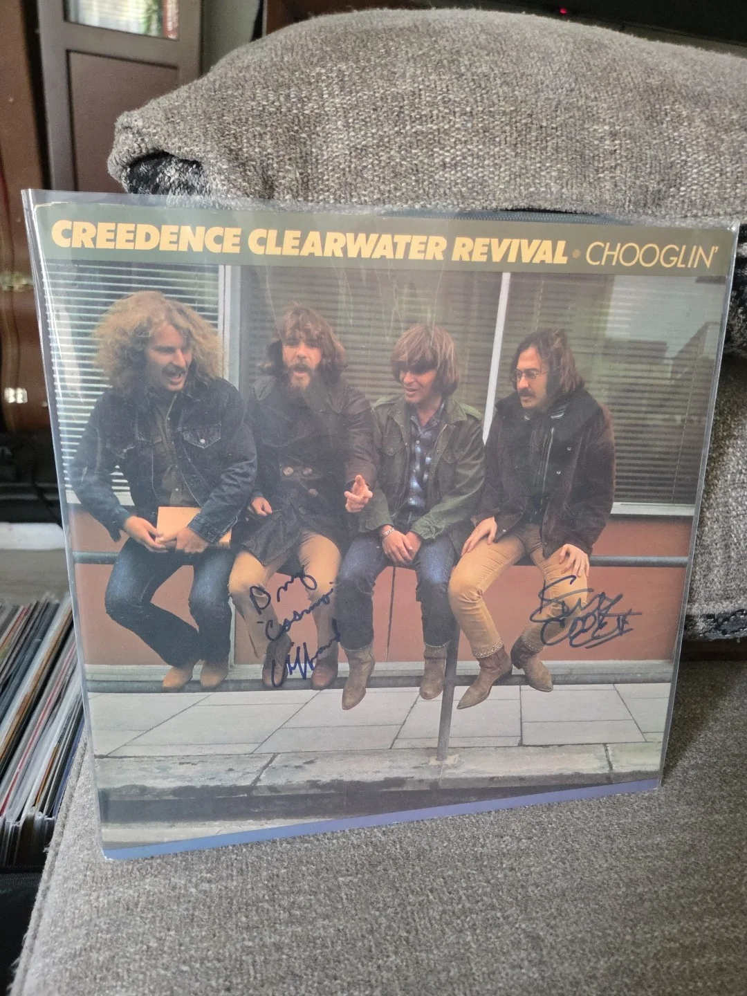 Creedence Clearwater Revival Signed Chooglin' Doug And Stu JSA CERT Vinyl..., image 2