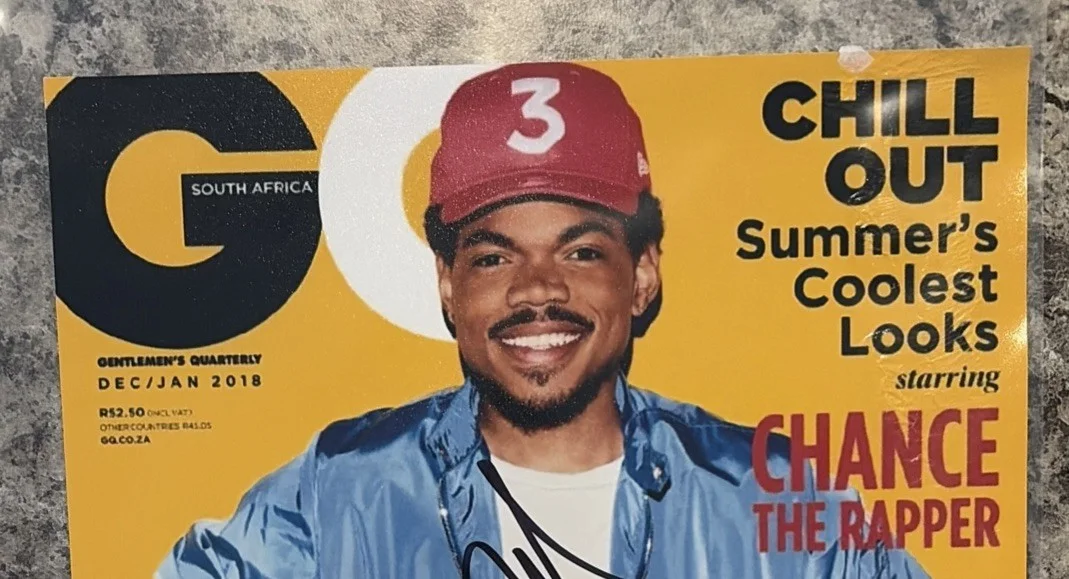 CHANCE THE RAPPER SIGNED 8X10 RAP PHOTO GQ “Chill Out” SEE PHOTOS FOR CONDITION, изображение 2