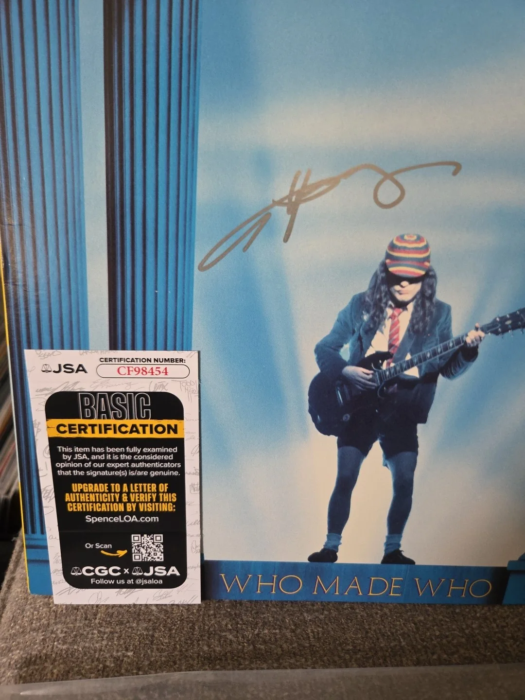 ACDC Angus Young Signed Who Made Who Vinyl Record JSA Cert! For Those About To!, image 3