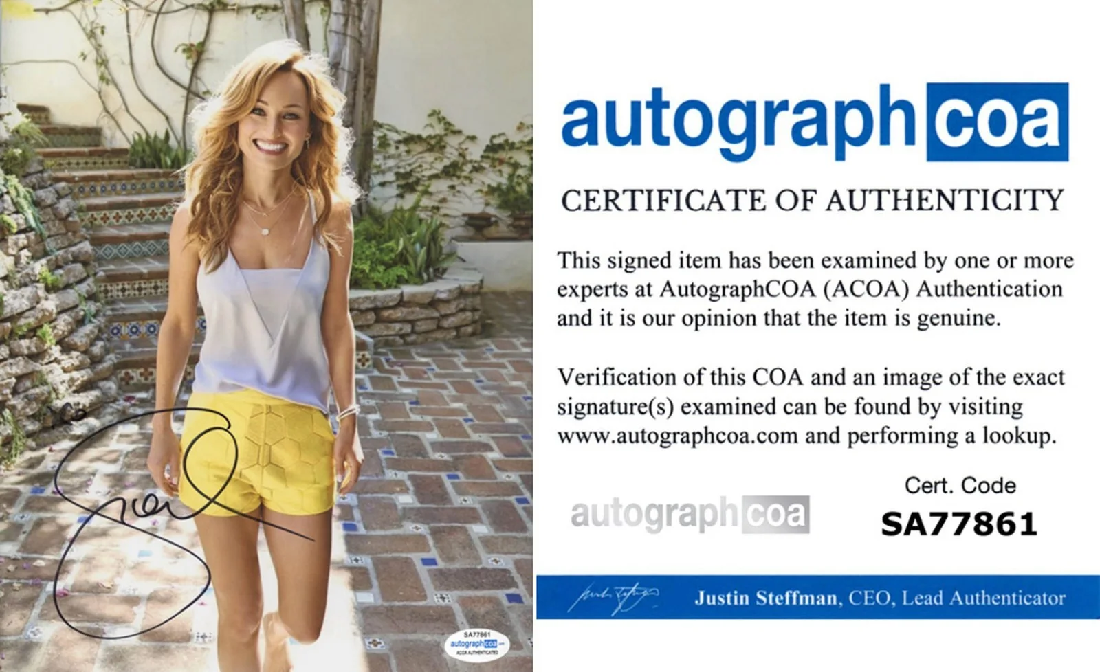 GIADA DE LAURENTIIS — Giada De Laurentiis signed Autograph 8x10 Photo CHEF f Hot SEXY MrBeast ACOA COA