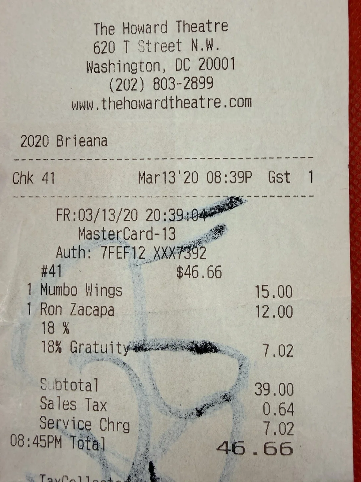 Original Signed Receipt KRS-ONE Rap/Hip Hop, image 3